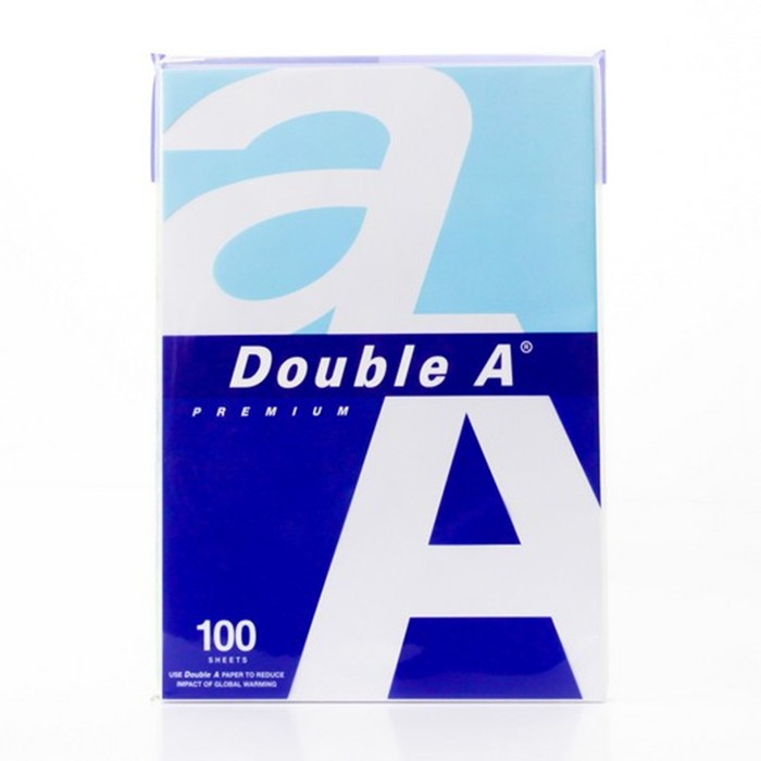 กระดาษถ่ายเอกสาร A4 80 แกรม Double A 100 แผ่น